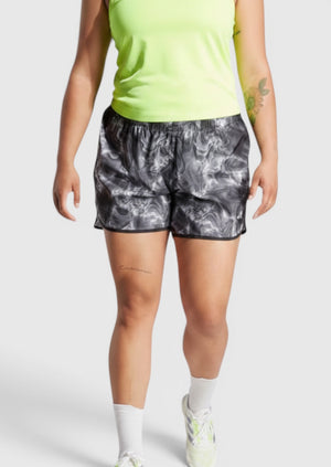 Celana lari Adidas Marathon 20 AOP dari FTFO || BIG BRAND LOW PRICE dengan motif abstrak abu-abu dan teknologi AEROREADY
