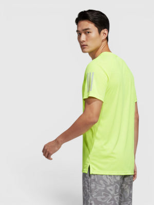 FTFO || BIG BRAND LOW PRICE Adidas Own The Run neon yellow moisture-wicking running tee with reflective details