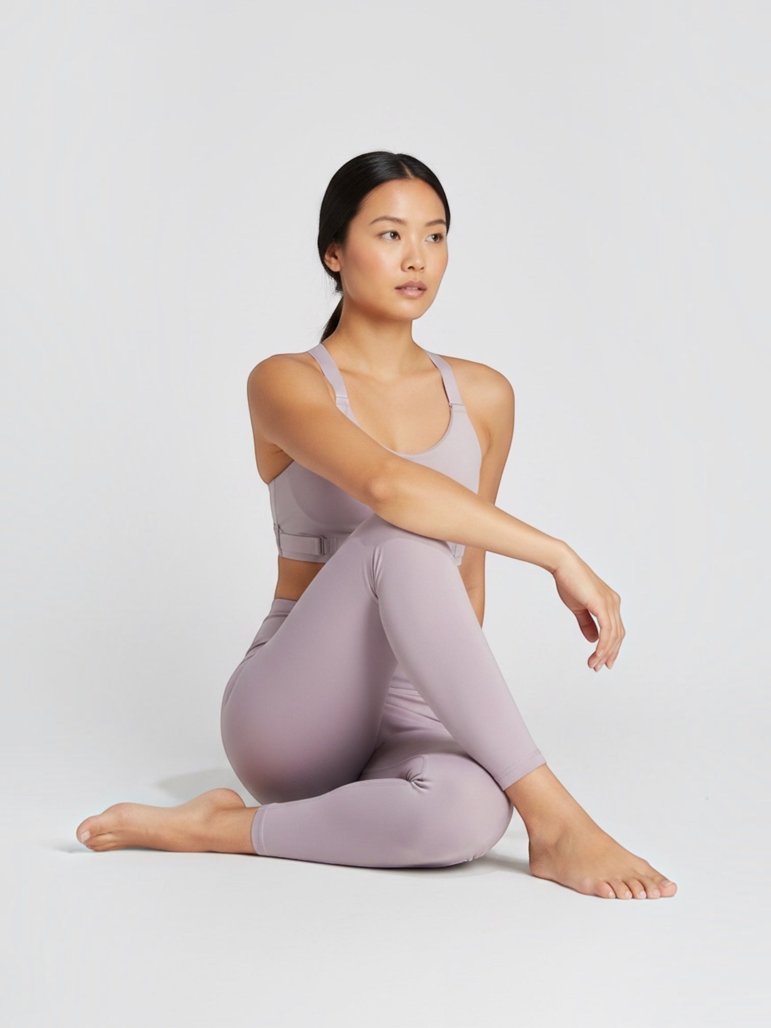 FTFO || BIG BRAND LOW PRICE Adidas FastImpact Luxe high-support sports bra in light purple worn by a model.