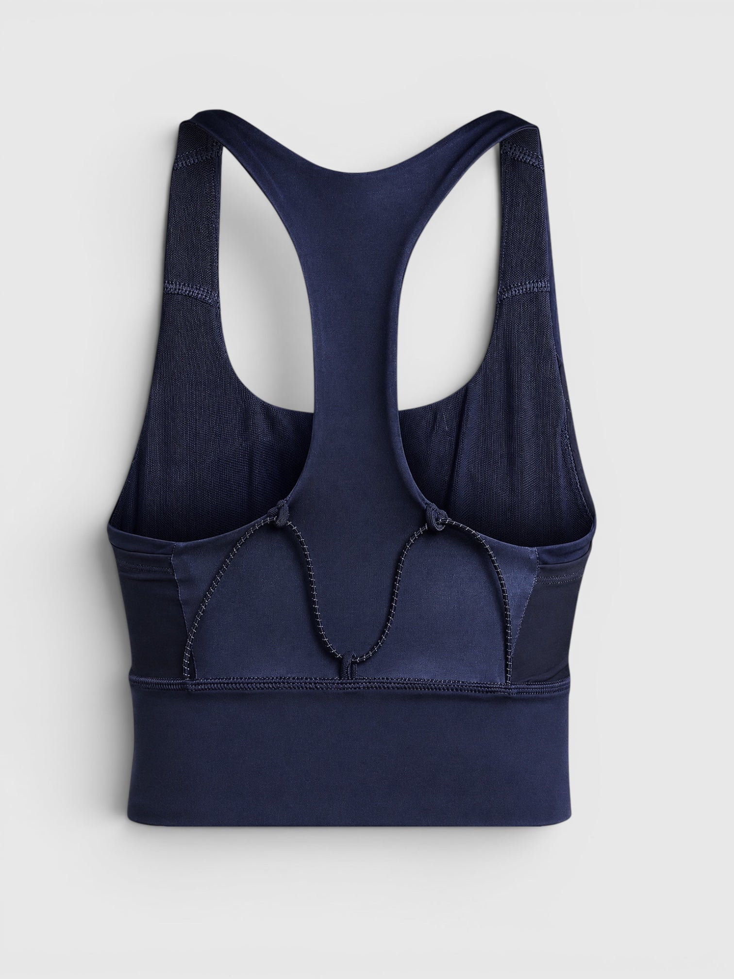 FTFO || BIG BRAND LOW PRICE Adidas x Marimekko navy blue medium-support racerback sports bra with mesh panels